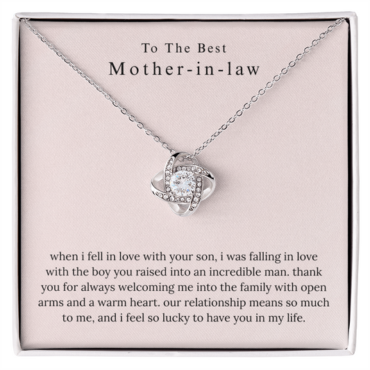 To My Mother-in-Law - "The Incredible Woman" Love Knot Necklace