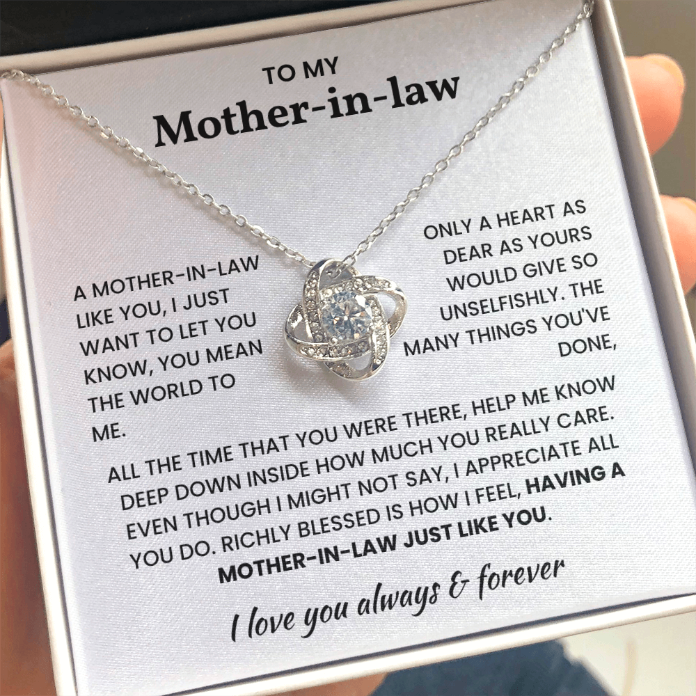 To My Mother-in-law – "Richly Blessed to Have You" Heartfelt Necklace