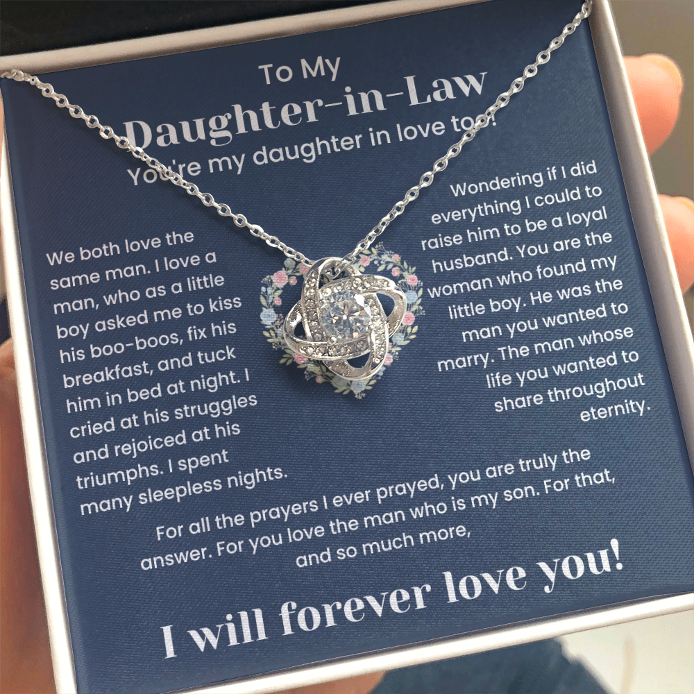 To My Daughter-in-Law – "Forever Love & Gratitude" Love Knot Necklace