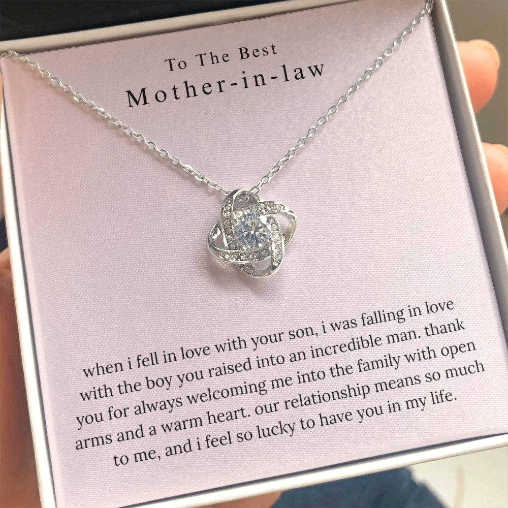 To My Mother-in-Law - "The Incredible Woman" Love Knot Necklace