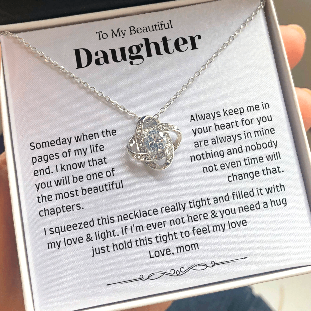 To My Daughter – Heartfelt “Always in My Heart” Gift Necklace