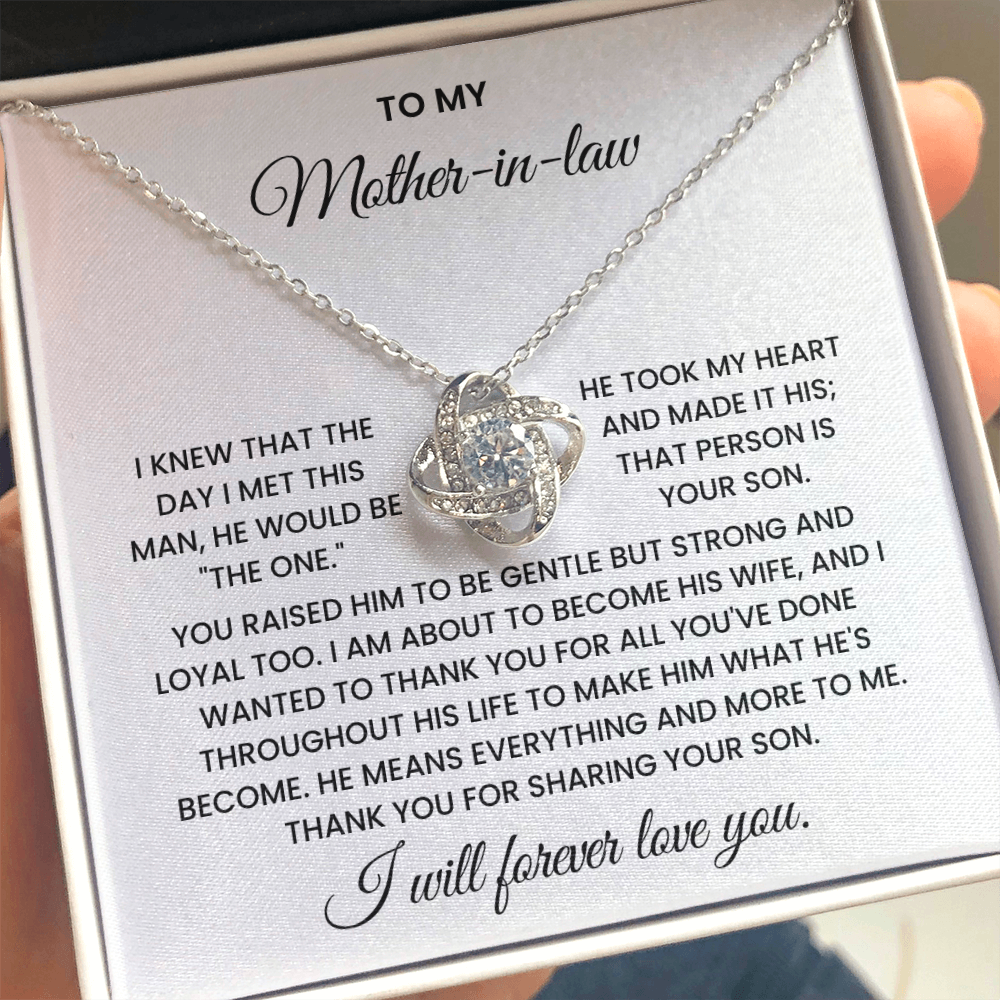 To My Mother-in-law – "Thank You for Raising the Man I Love" Sentimental Jewelry Gift