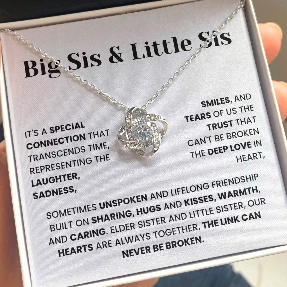 Big Sis & Little Sis Necklace – Unbreakable Bond Gift