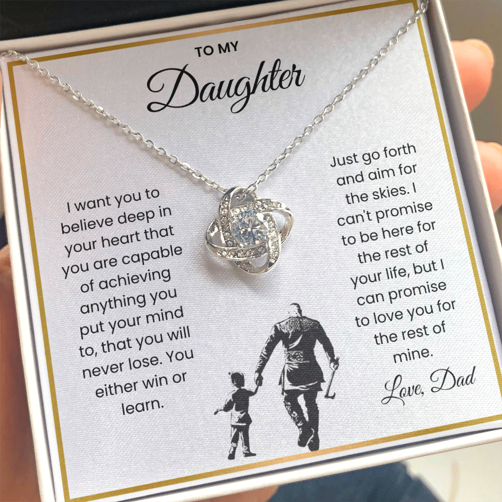 To My Daughter – "Aim for the Skies" Heartfelt Gift Necklace