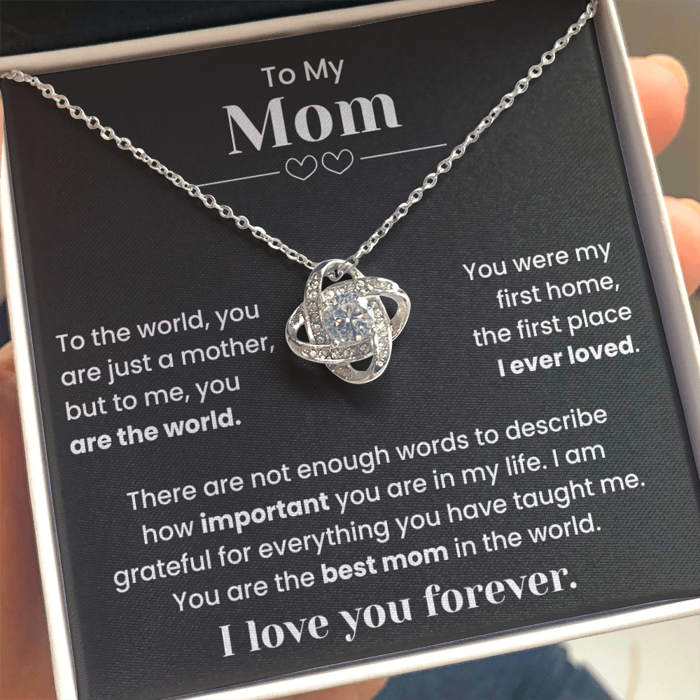 To My Mom – "You Are My Whole World" Heartfelt Necklace