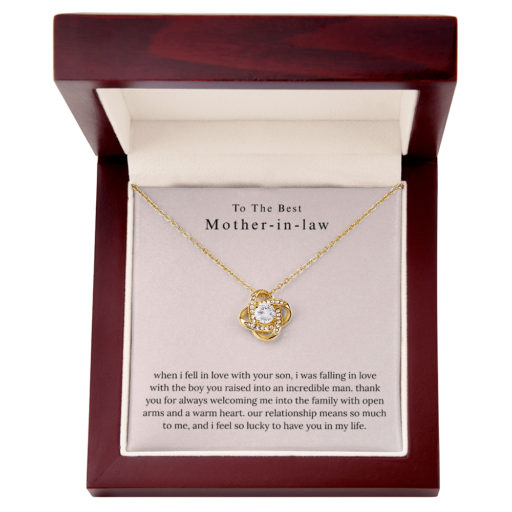 To My Mother-in-Law - "The Incredible Woman" Love Knot Necklace