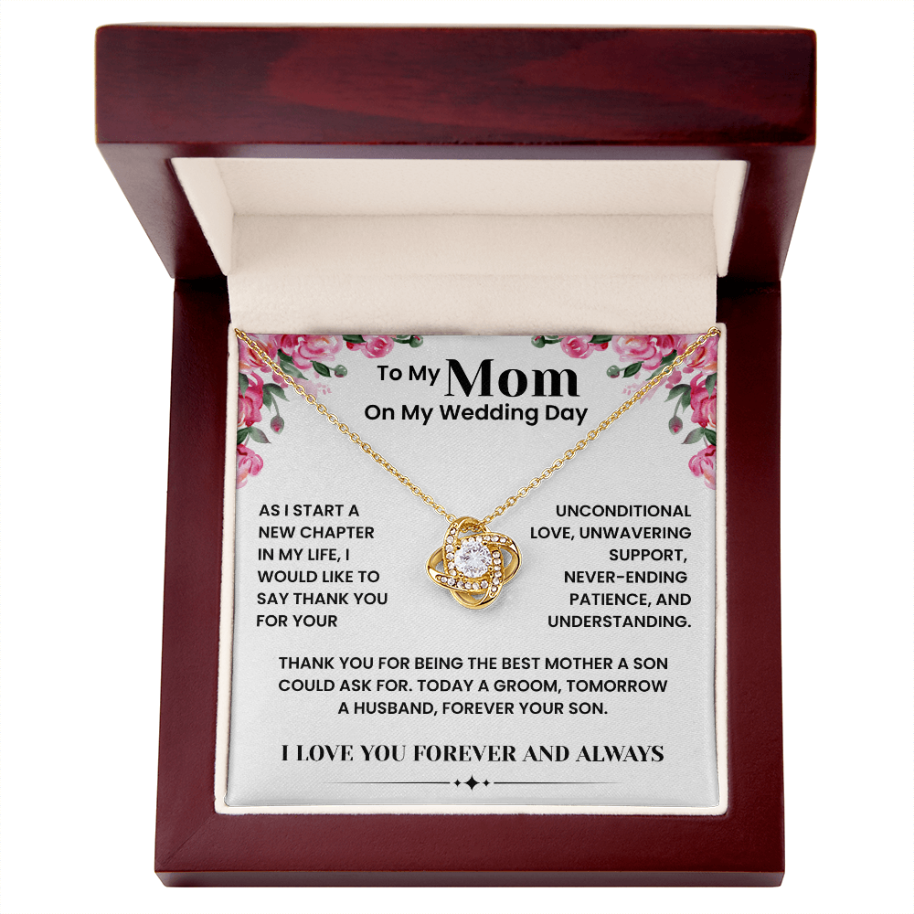 To My Mother – ''Forever Your Son'' Love Knot Necklace