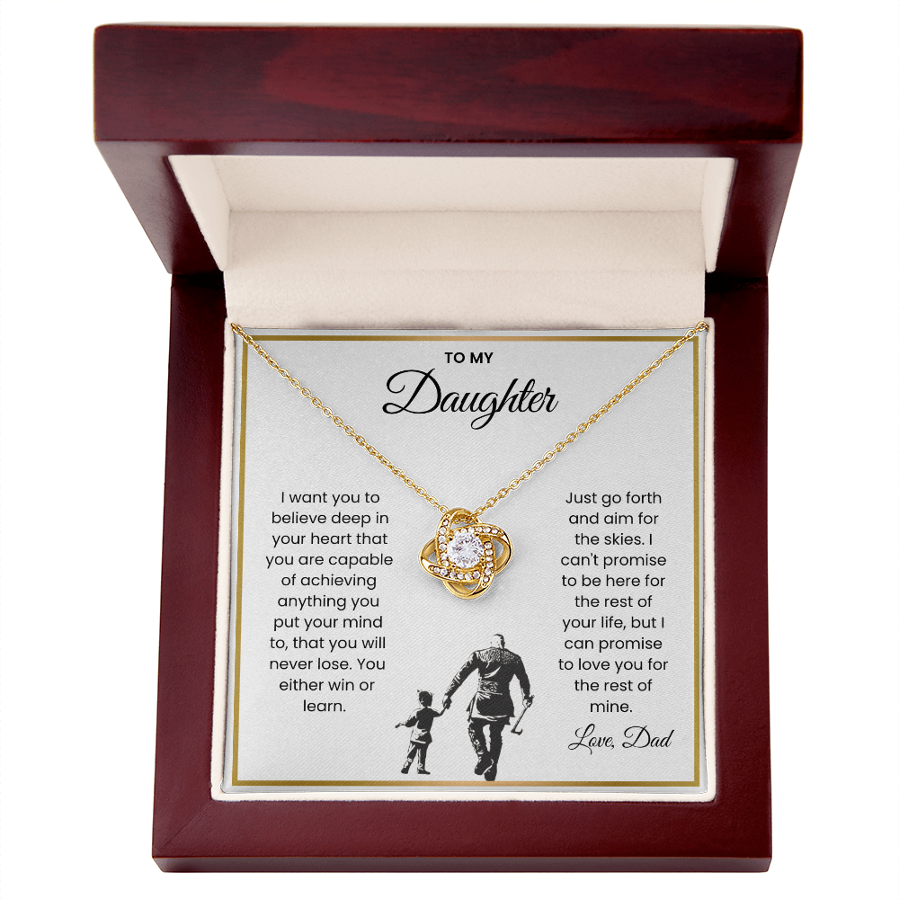 To My Daughter – "Aim for the Skies" Heartfelt Gift Necklace