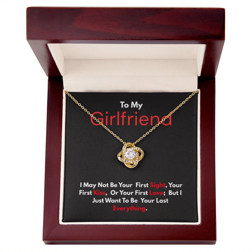 To My Girlfriend – "Your Last Everything" Love Knot Necklace