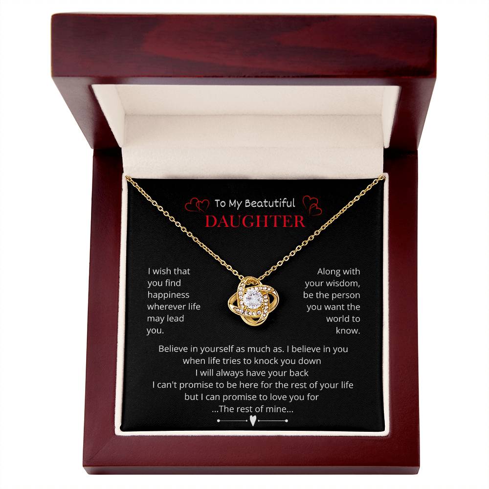 To My Daughter – “Rest of Mine” Love Knot Necklace