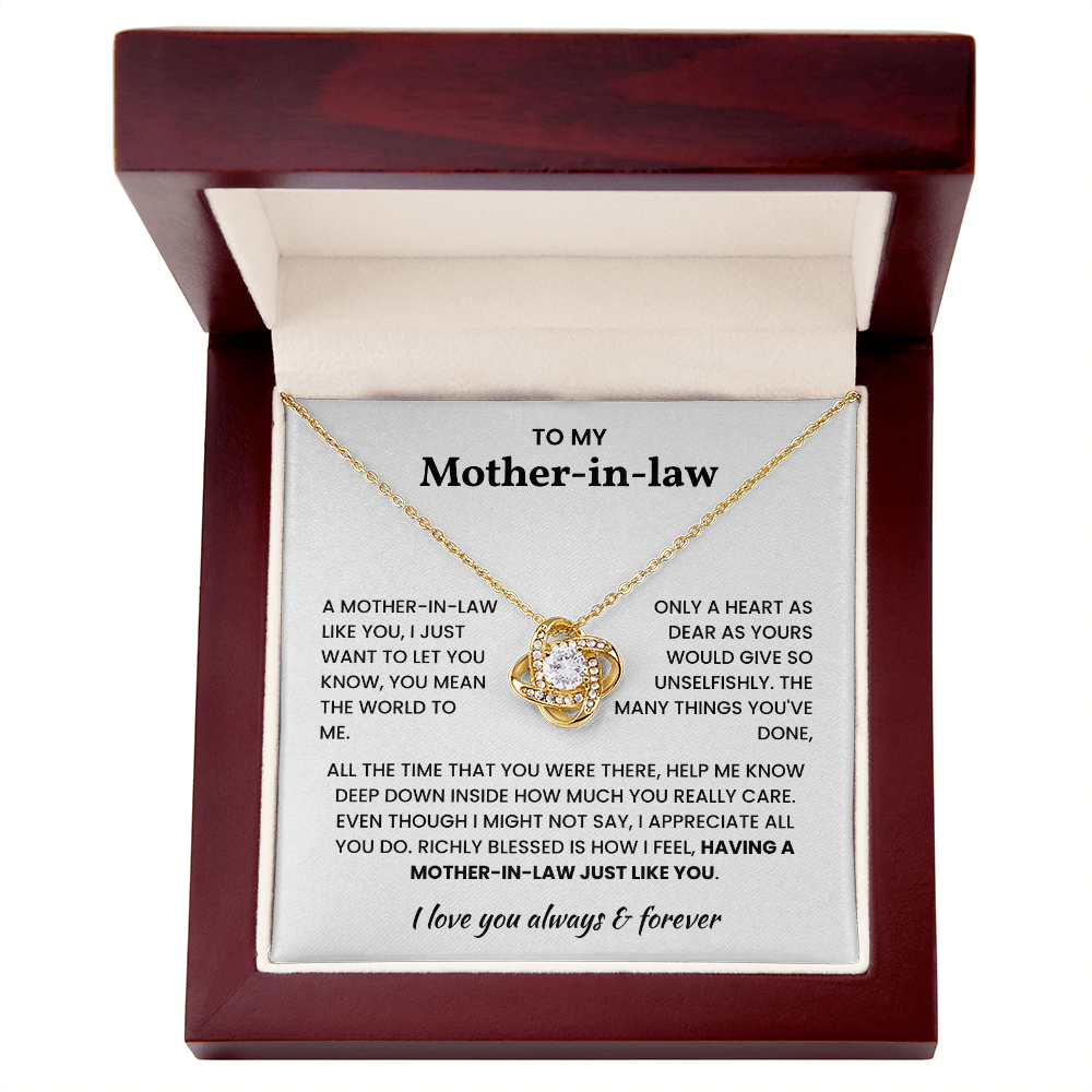 To My Mother-in-law – "Richly Blessed to Have You" Heartfelt Necklace