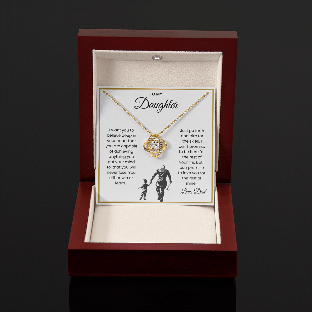 To My Daughter – "Aim for the Skies" Heartfelt Gift Necklace