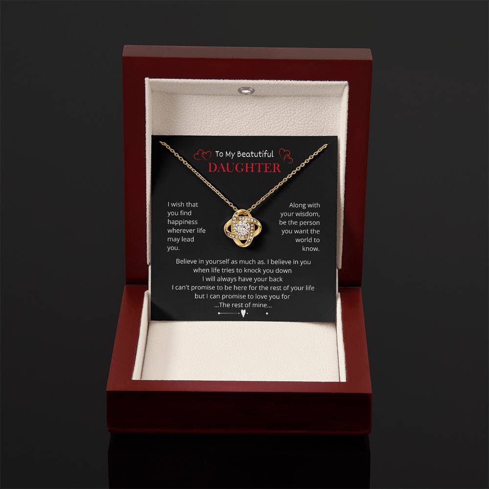 To My Daughter – “Rest of Mine” Love Knot Necklace