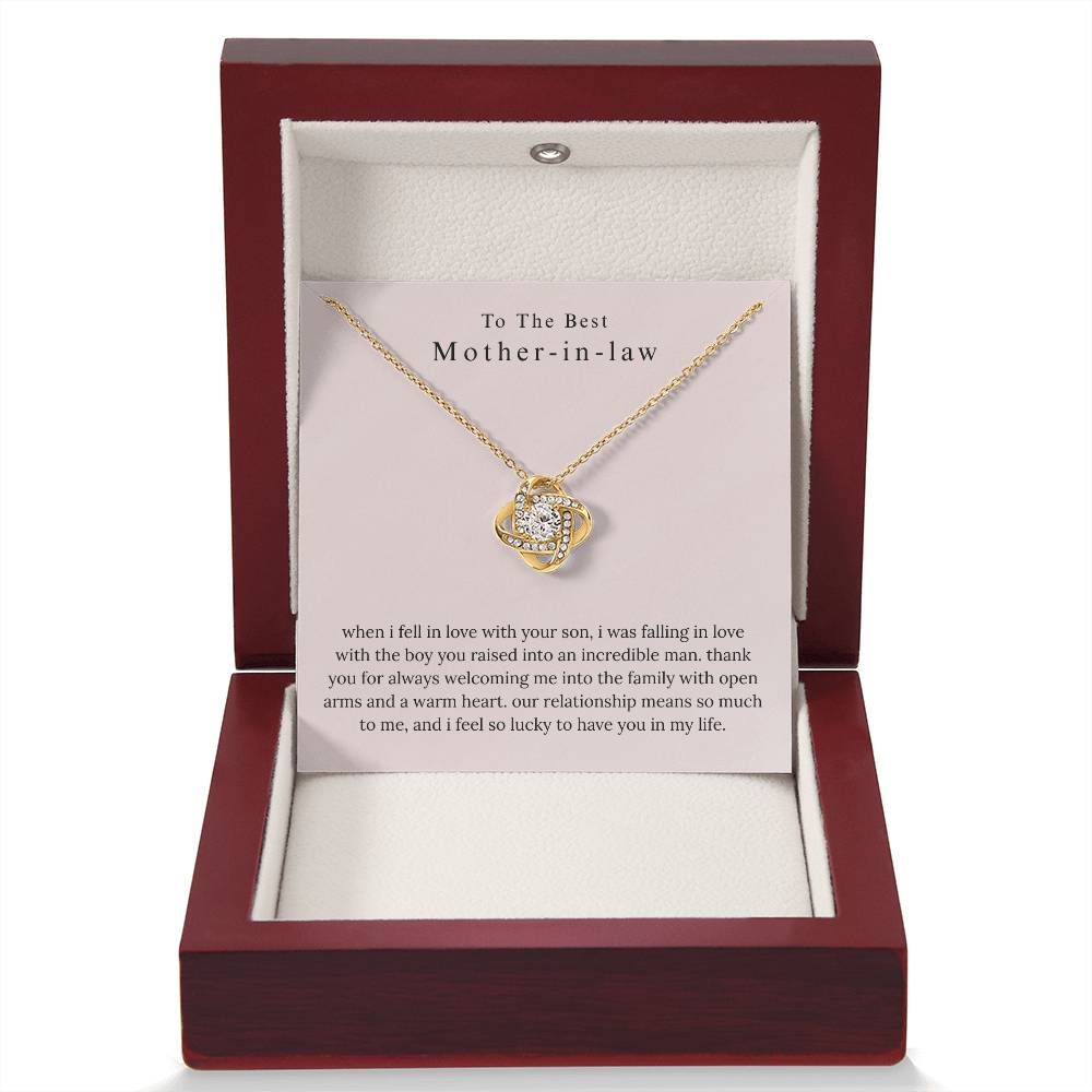 To My Mother-in-Law - "The Incredible Woman" Love Knot Necklace