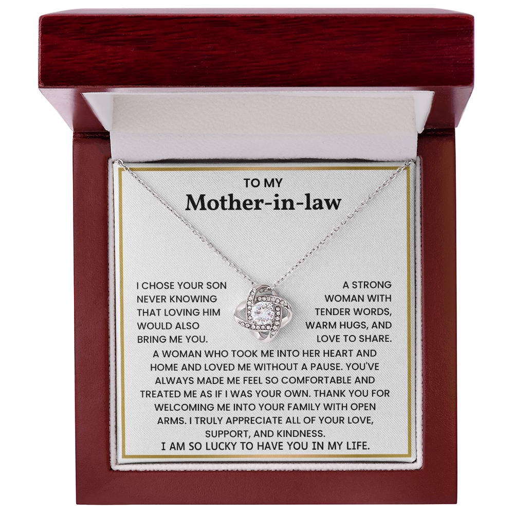 To My Mother-in-law – "Thank You for Welcoming Me With Love" Sentimental Jewelry Gift