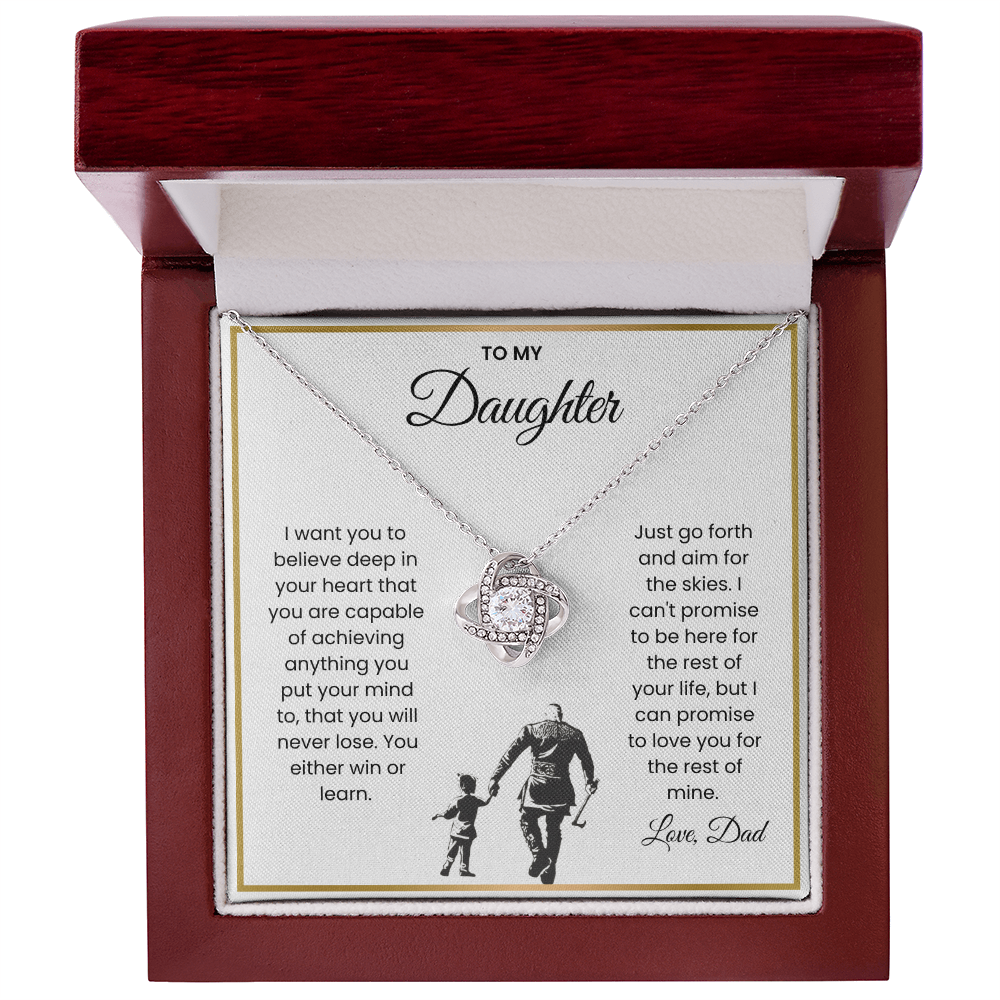 To My Daughter – "Aim for the Skies" Heartfelt Gift Necklace