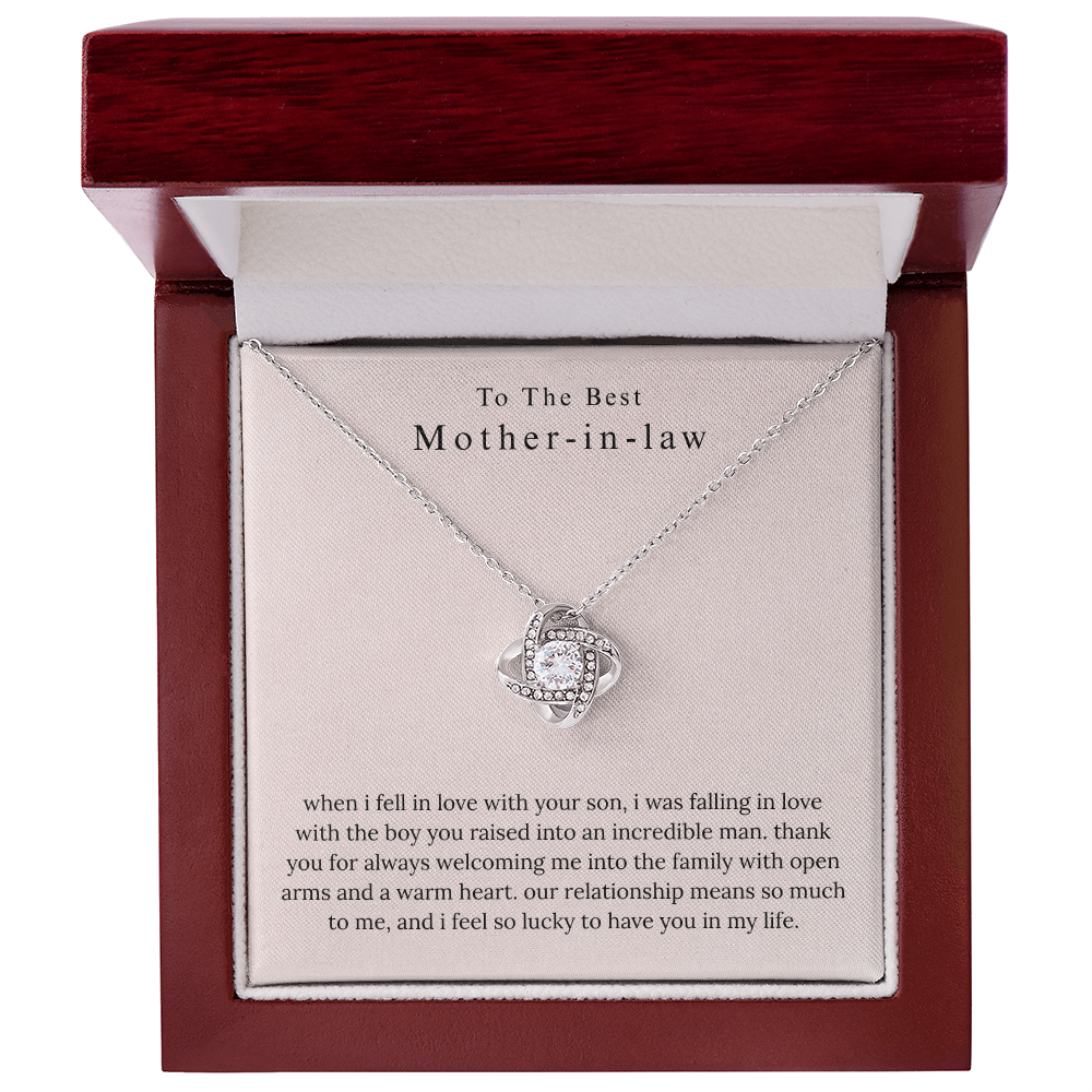 To My Mother-in-Law - "The Incredible Woman" Love Knot Necklace