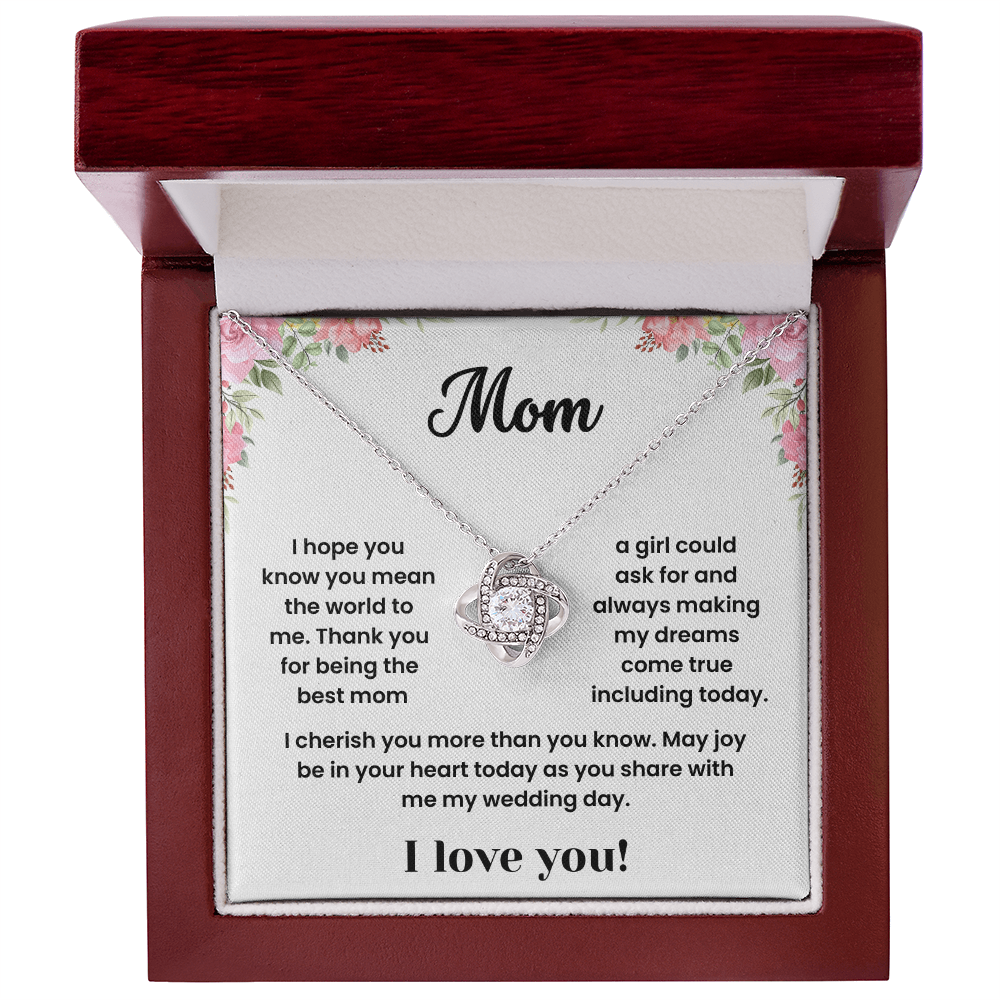 To My Mom - "You Mean the World To Me" Sentimental Necklace