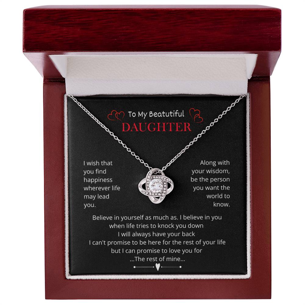 To My Daughter – “Rest of Mine” Love Knot Necklace