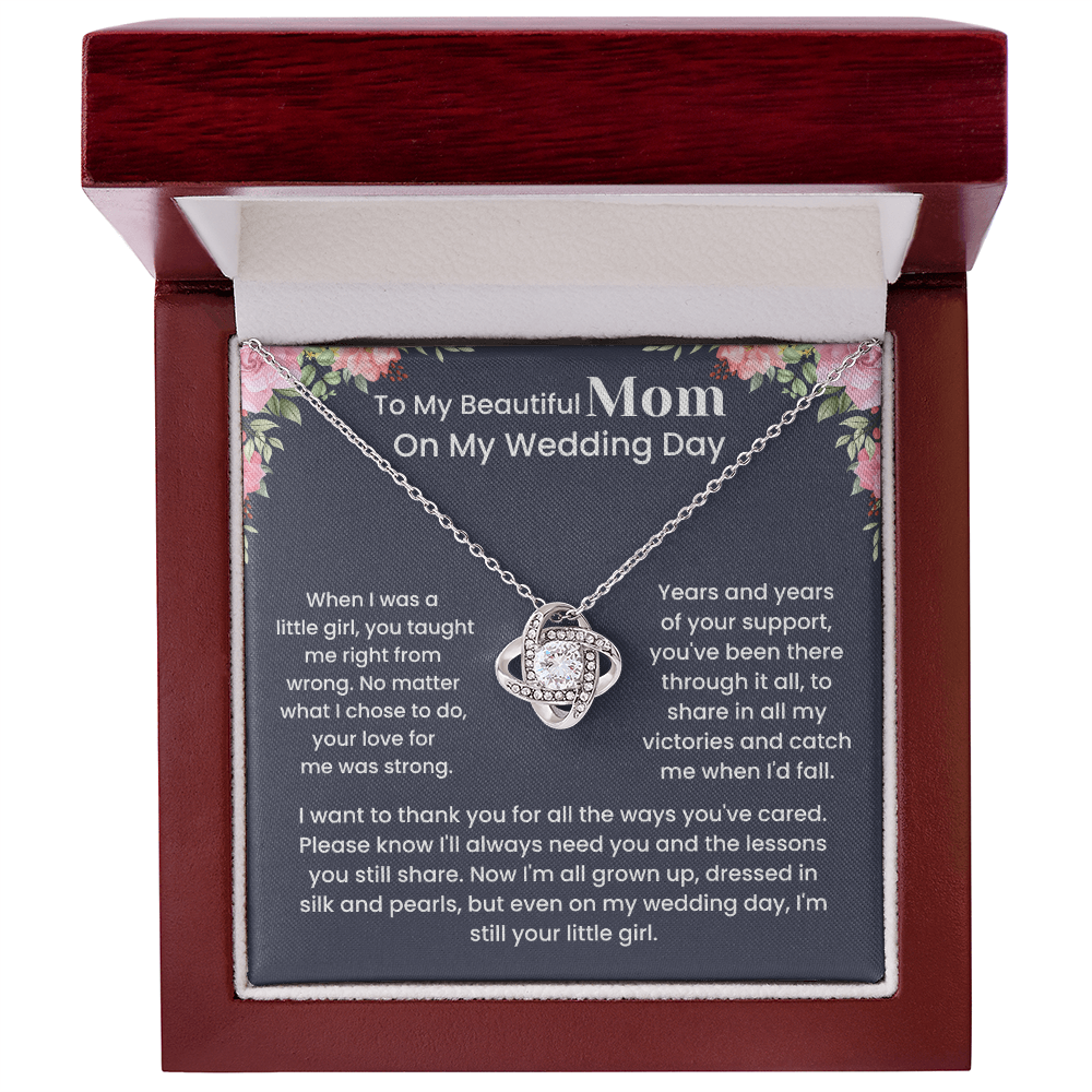 To My Mother – ''I'll always need you'' Love Knot Necklace