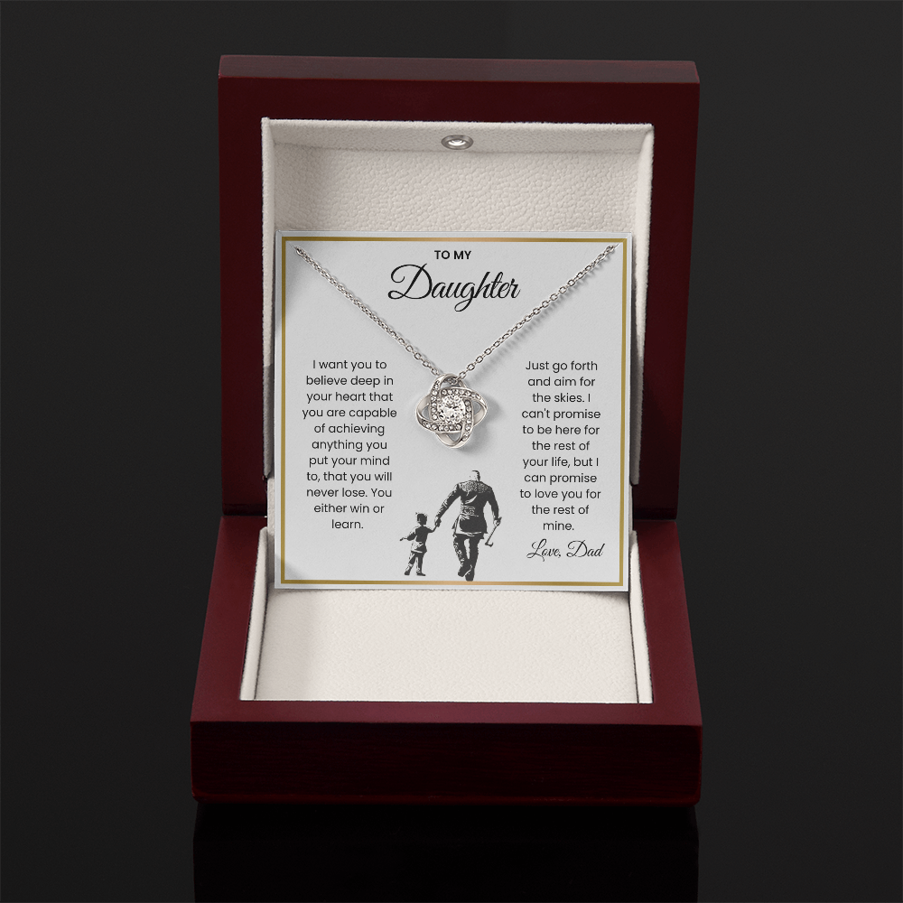 To My Daughter – "Aim for the Skies" Heartfelt Gift Necklace