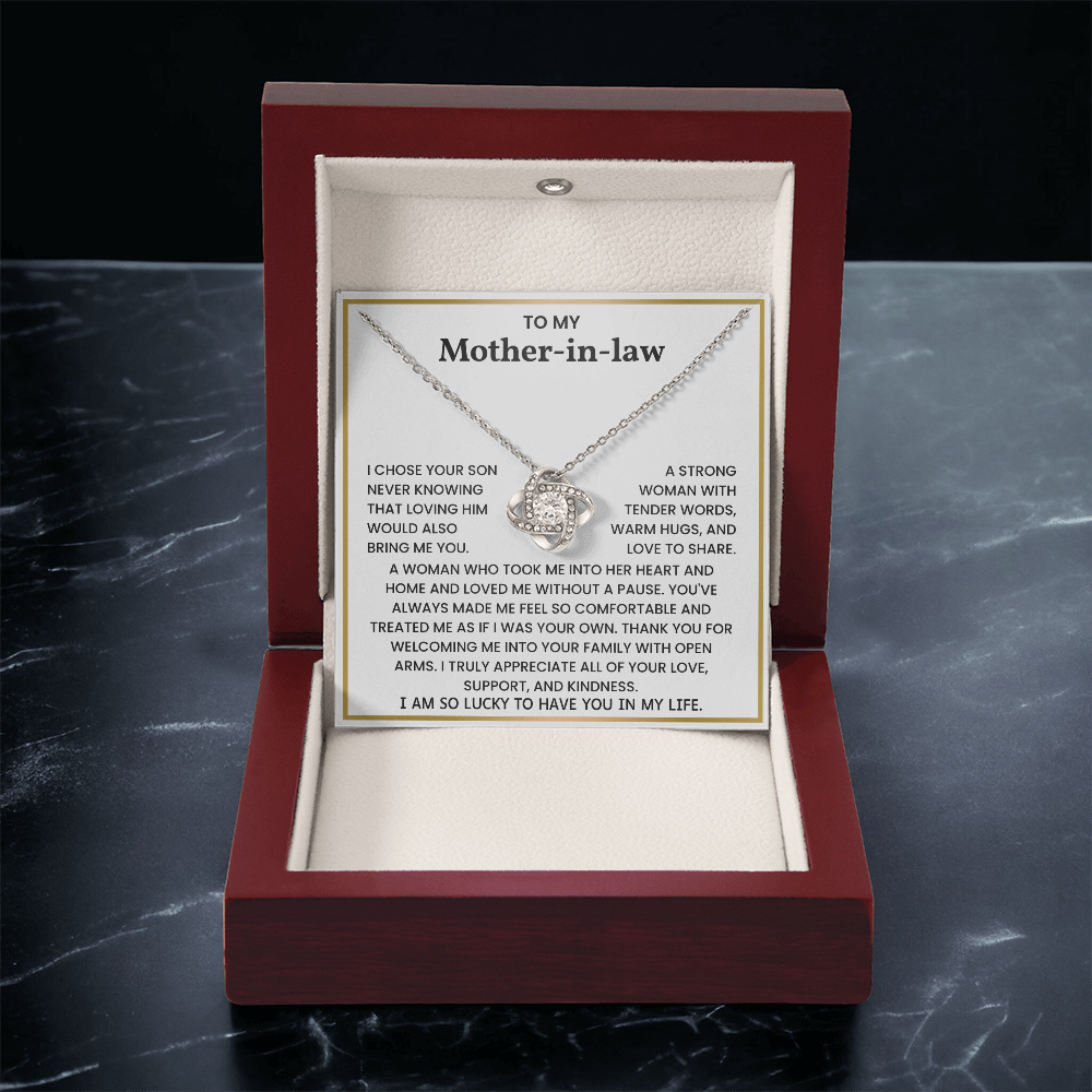To My Mother-in-law – "Thank You for Welcoming Me With Love" Sentimental Jewelry Gift
