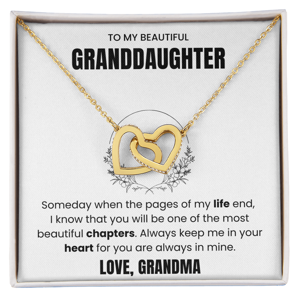 To My Beautiful Granddaughter “Always in My Heart” Sentimental Jewelry Gift
