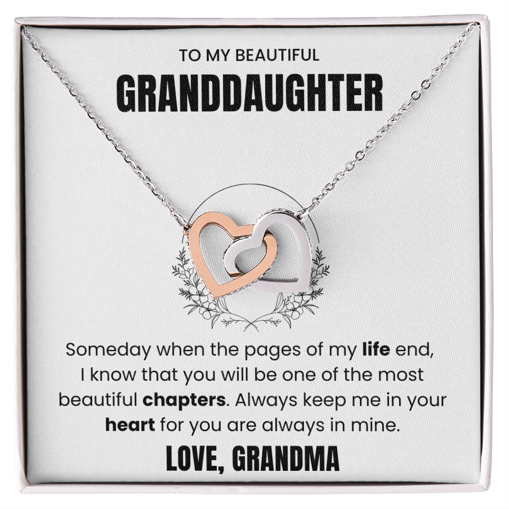 To My Beautiful Granddaughter “Always in My Heart” Sentimental Jewelry Gift