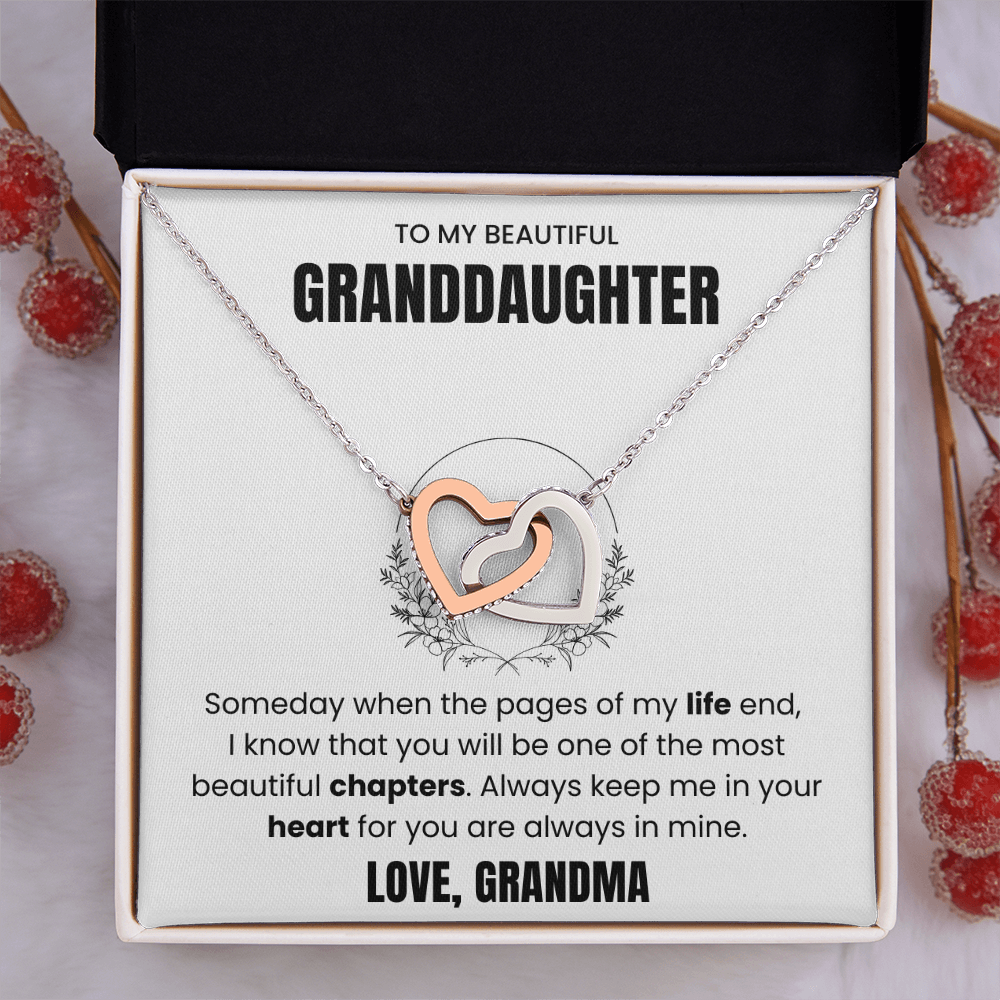 To My Beautiful Granddaughter “Always in My Heart” Sentimental Jewelry Gift