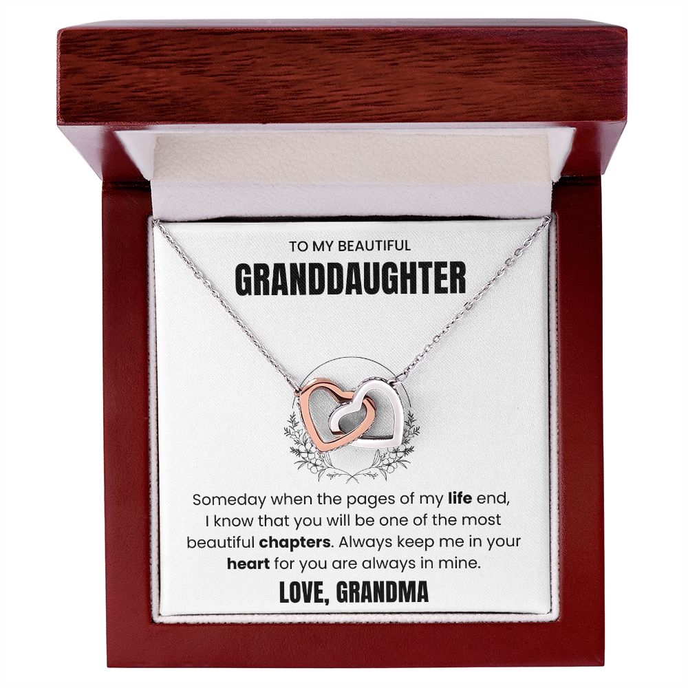 To My Beautiful Granddaughter “Always in My Heart” Sentimental Jewelry Gift
