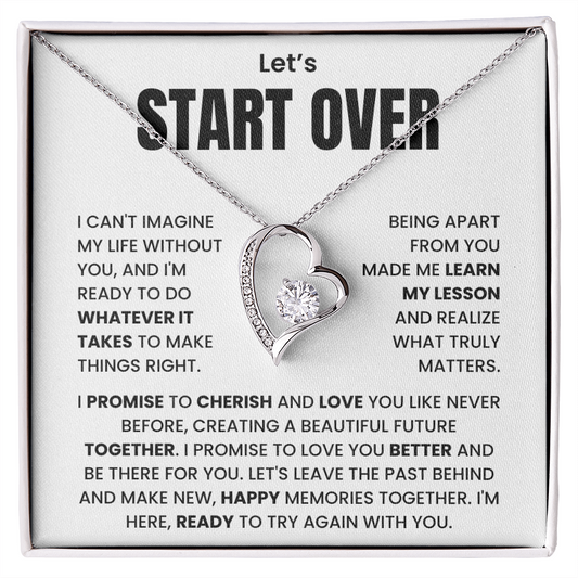 To My Love – “Let's Start Over” Forever Love Necklace
