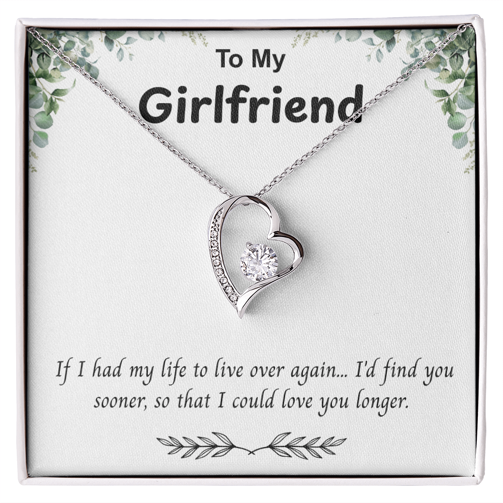 To My Girlfriend –'' I'd Find You Sooner'' Forever Love Necklace