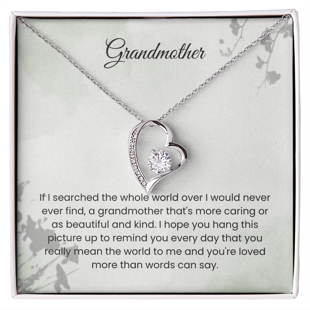 To My Grandmother - "More Than Words Can Say" Forever Love Necklace