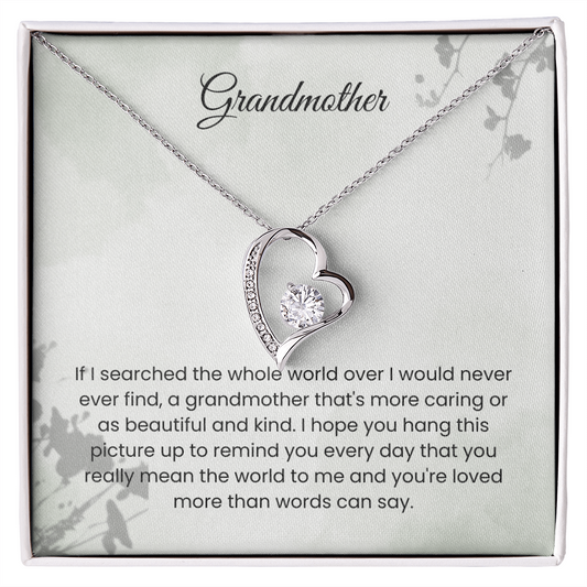 To My Grandmother - "More Than Words Can Say" Forever Love Necklace
