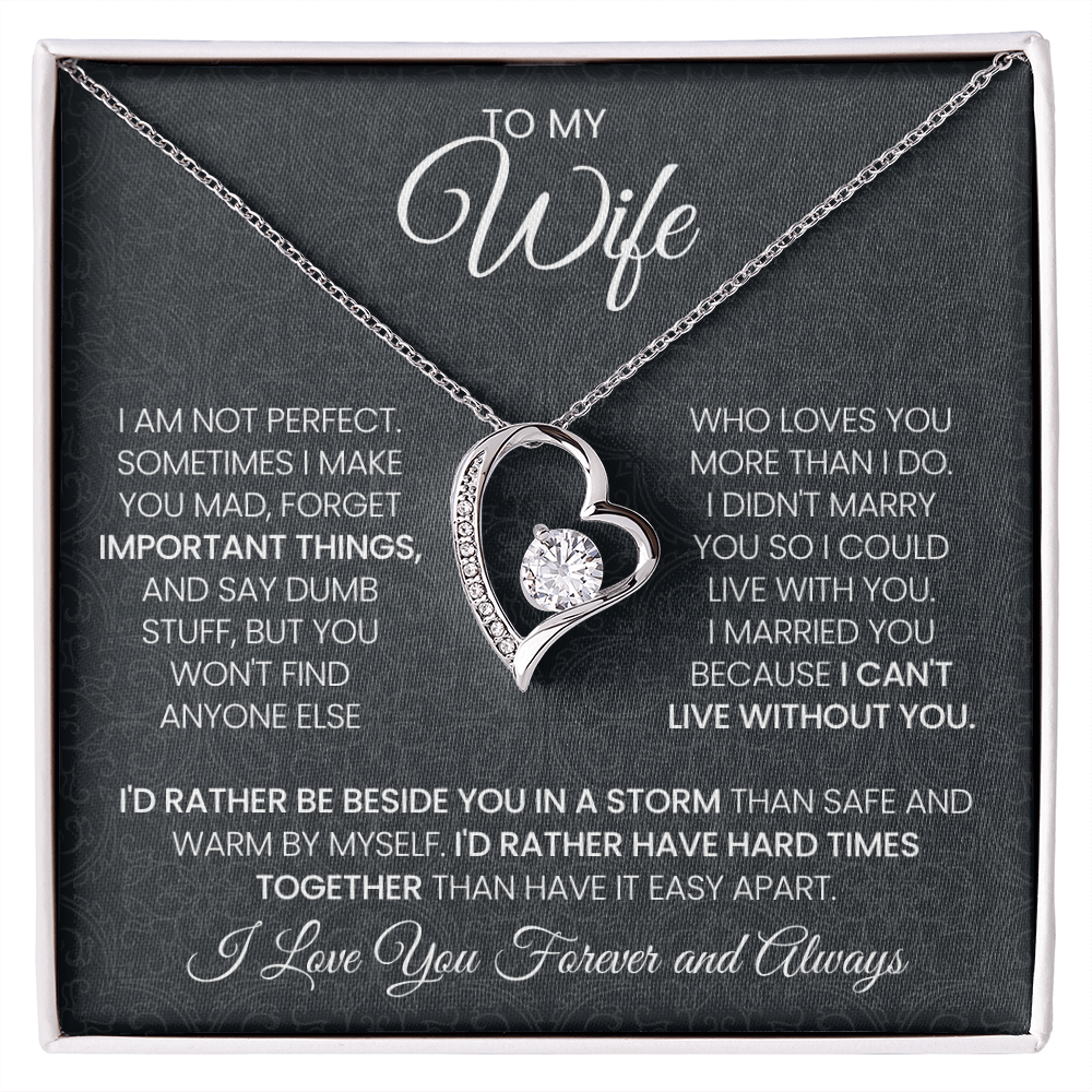 To My Wife - “Forever & Always” Forever Love Necklace