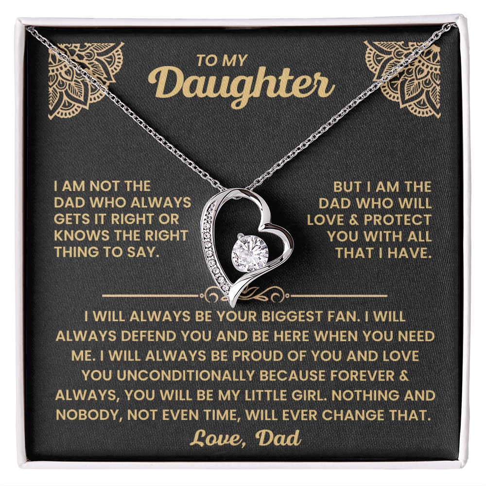 To My Daughter-"I Will Always Be Proud Of You" Forever Love Necklace