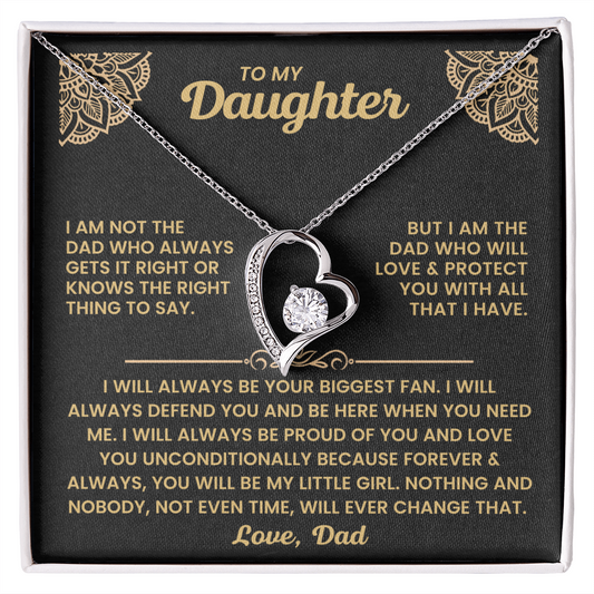 To My Daughter-"I Will Always Be Proud Of You" Forever Love Necklace