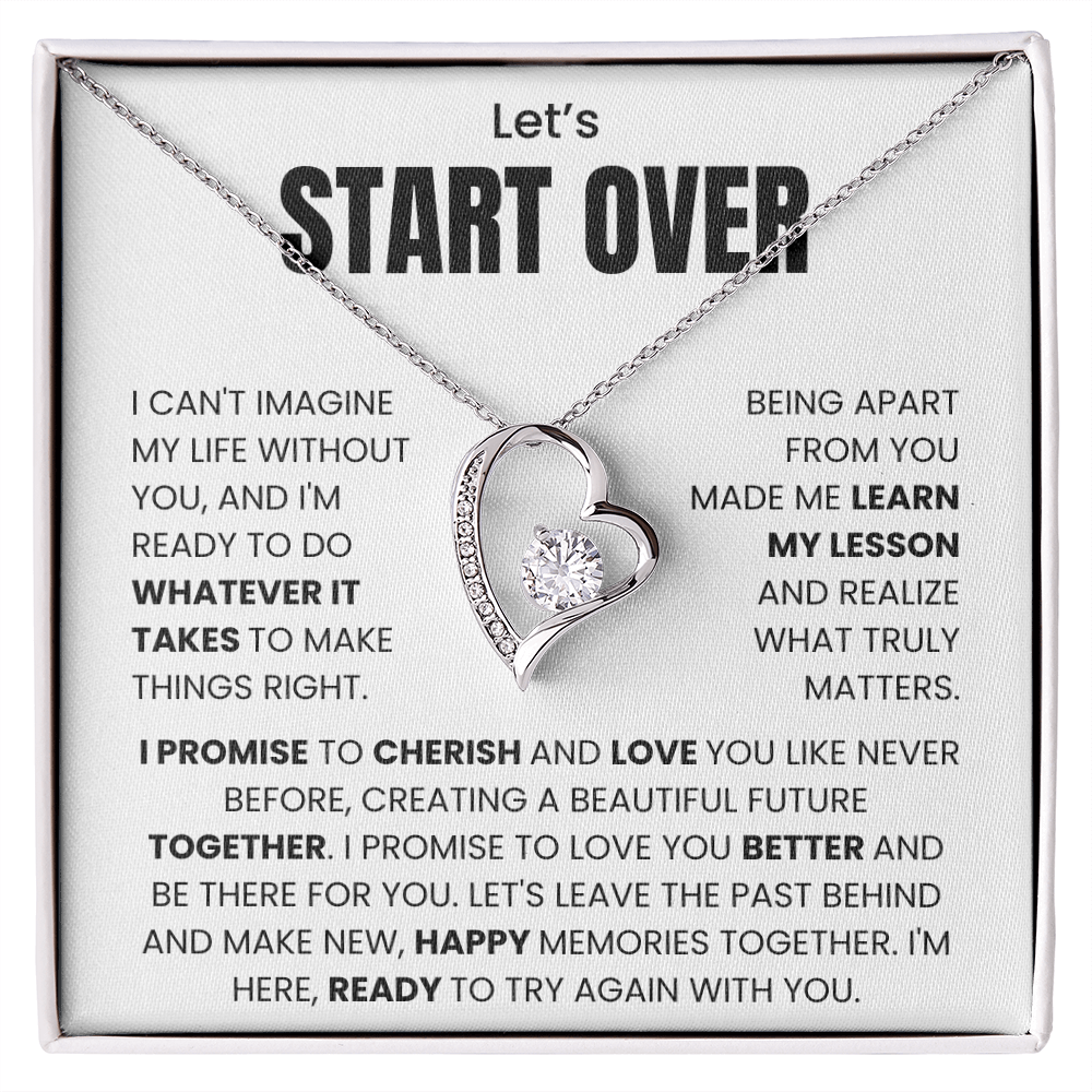 To My Love - ''Let's Start Over'' Forever Love Necklace
