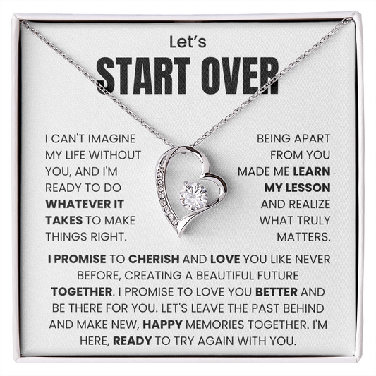 To My Love - ''Let's Start Over'' Forever Love Necklace