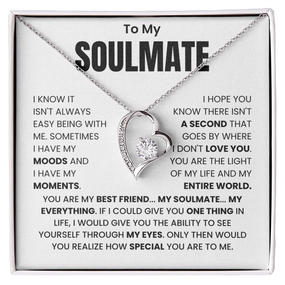 To My Soulmate – "You Are My Best Friend, My Everything" Forever Love Necklace