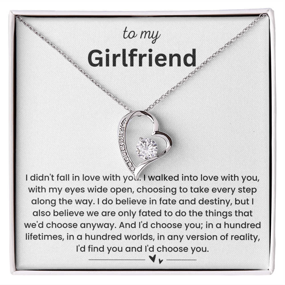 To My Girlfriend - "I'd Choose You in Every Lifetime" Forever Love Necklace