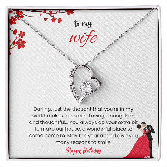 To My Wife - "Reasons to Smile" Forever Love Necklace