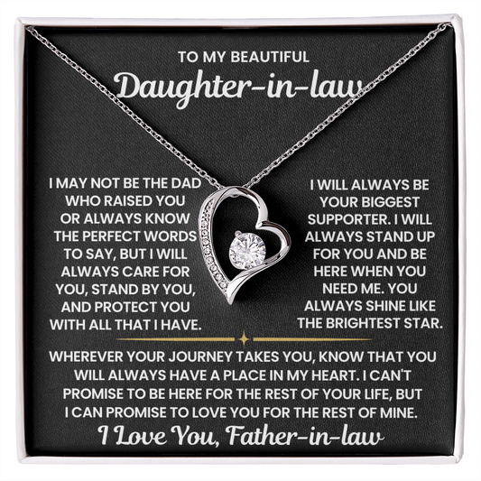 To My Beautiful Daughter-in-law - "The Brightest Star" Forever Love Necklace