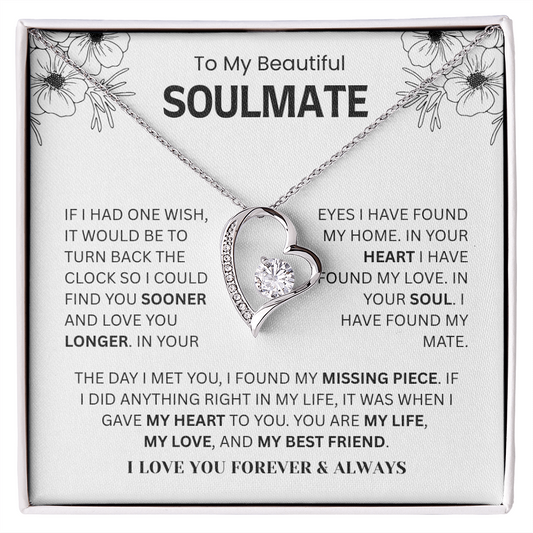 To My Soulmate – “You Are My Missing Piece” Forever Love Necklace