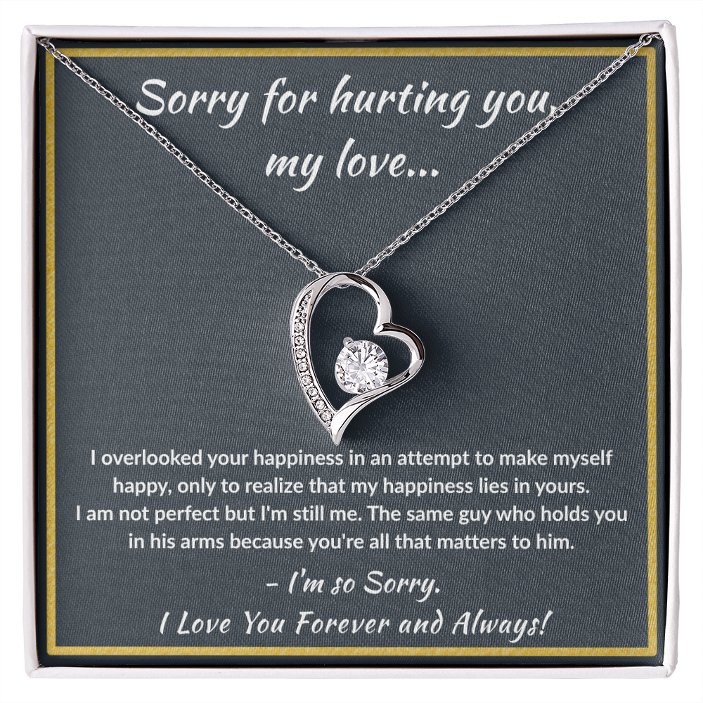 I'm Sorry My Love - ''You're All That Matters'' Forever Love Necklace