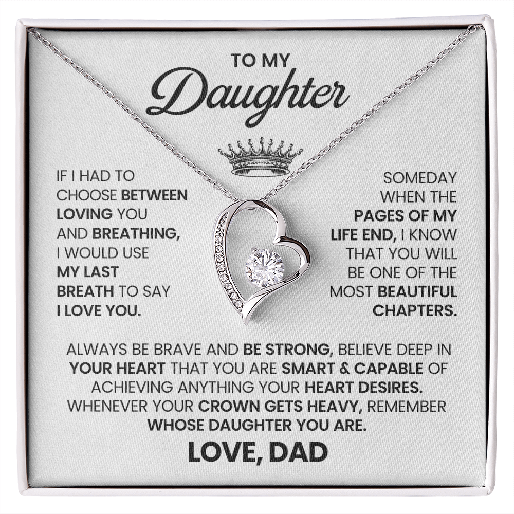 To My Daughter – “Wear Your Crown”  Forever Love Necklace