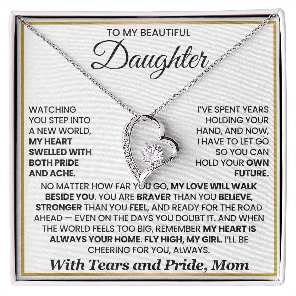 To My Daughter – “My Heart is Your Home” Forever Love Necklace