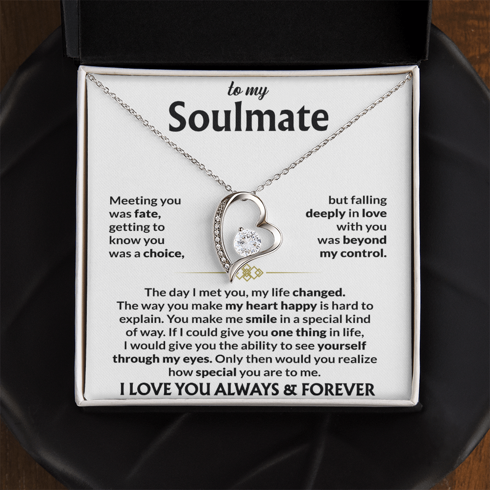 To My Soulmate - "The Day I Met You" Forever Love Necklace