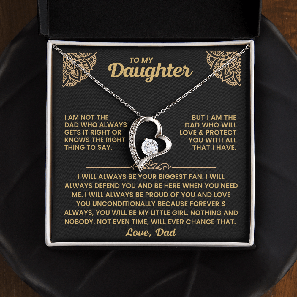 To My Daughter-"I Will Always Be Proud Of You" Forever Love Necklace