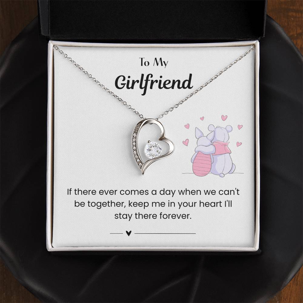 To My Girlfriend - "You'll Always Be in My Heart" Forever Love Necklace